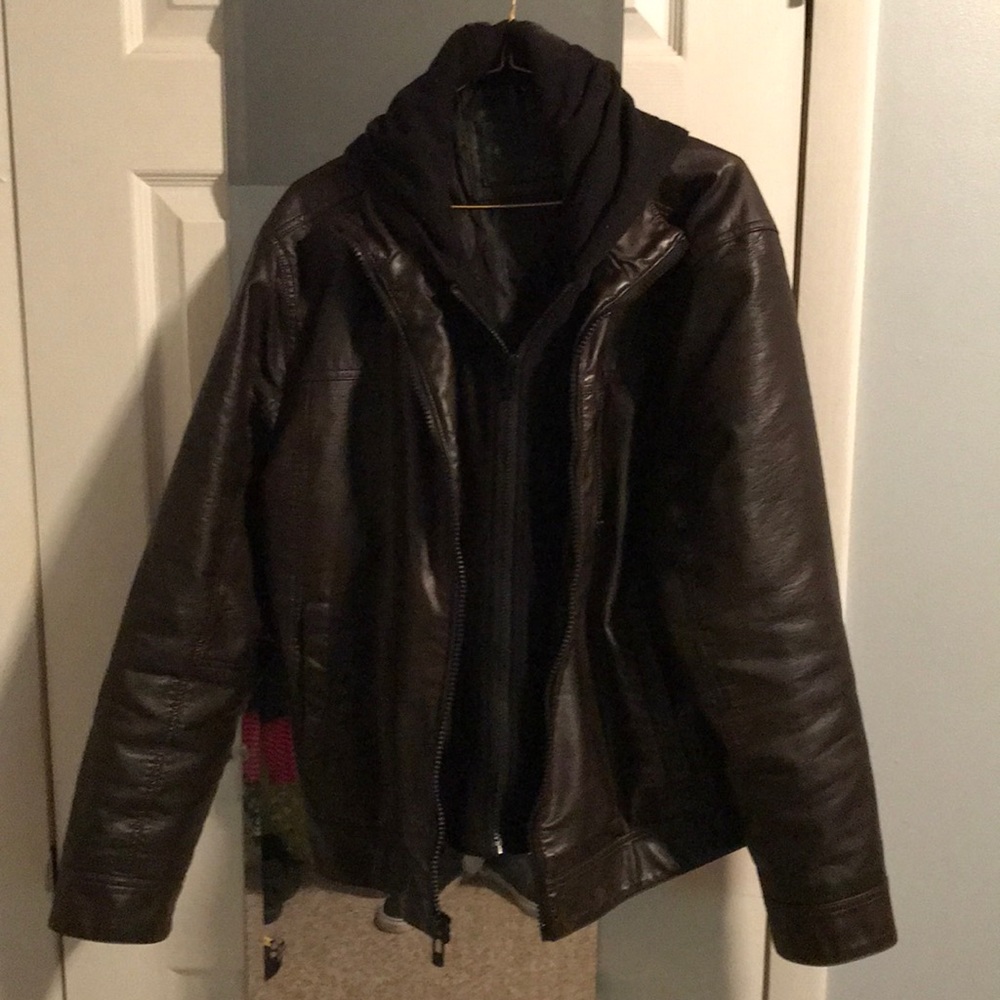 Calvin Klein faux leather jacket. Large